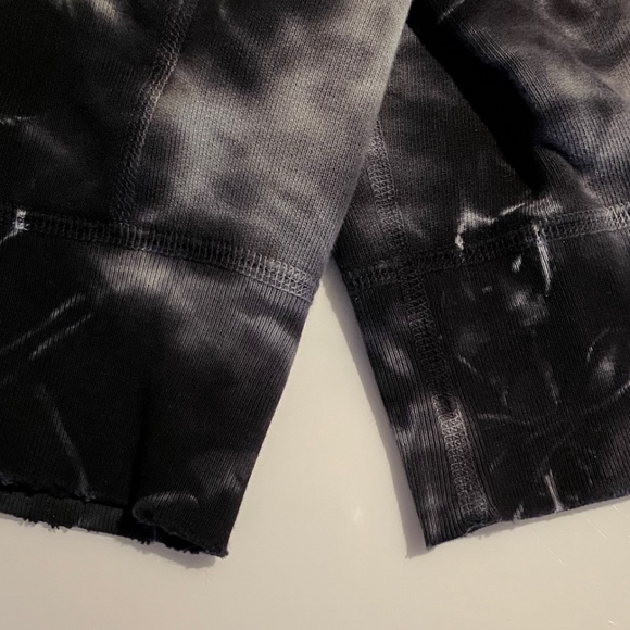 Nili Lotan Tie-Dye Black and Gray Drop Crotch Sweatpants - Picture 5 of 6